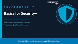 CompTIA Security+ Certification | Cryptography Basics and Security ...