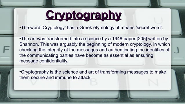 Basic Techniques In Cryptography PPT basic-techniques-in-cryptography-ppt