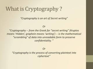 Cryptography & Steganography | PPT