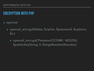 Cryptography With PHP | PDF