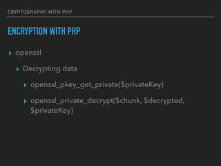 Cryptography With PHP