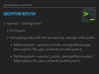Cryptography With PHP - ZendCon 2017 Workshop