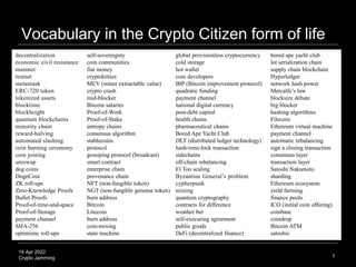 14 Apr 2022
Crypto Jamming
Vocabulary in the Crypto Citizen form of life
3
decentralization
economic civil resistance
main...