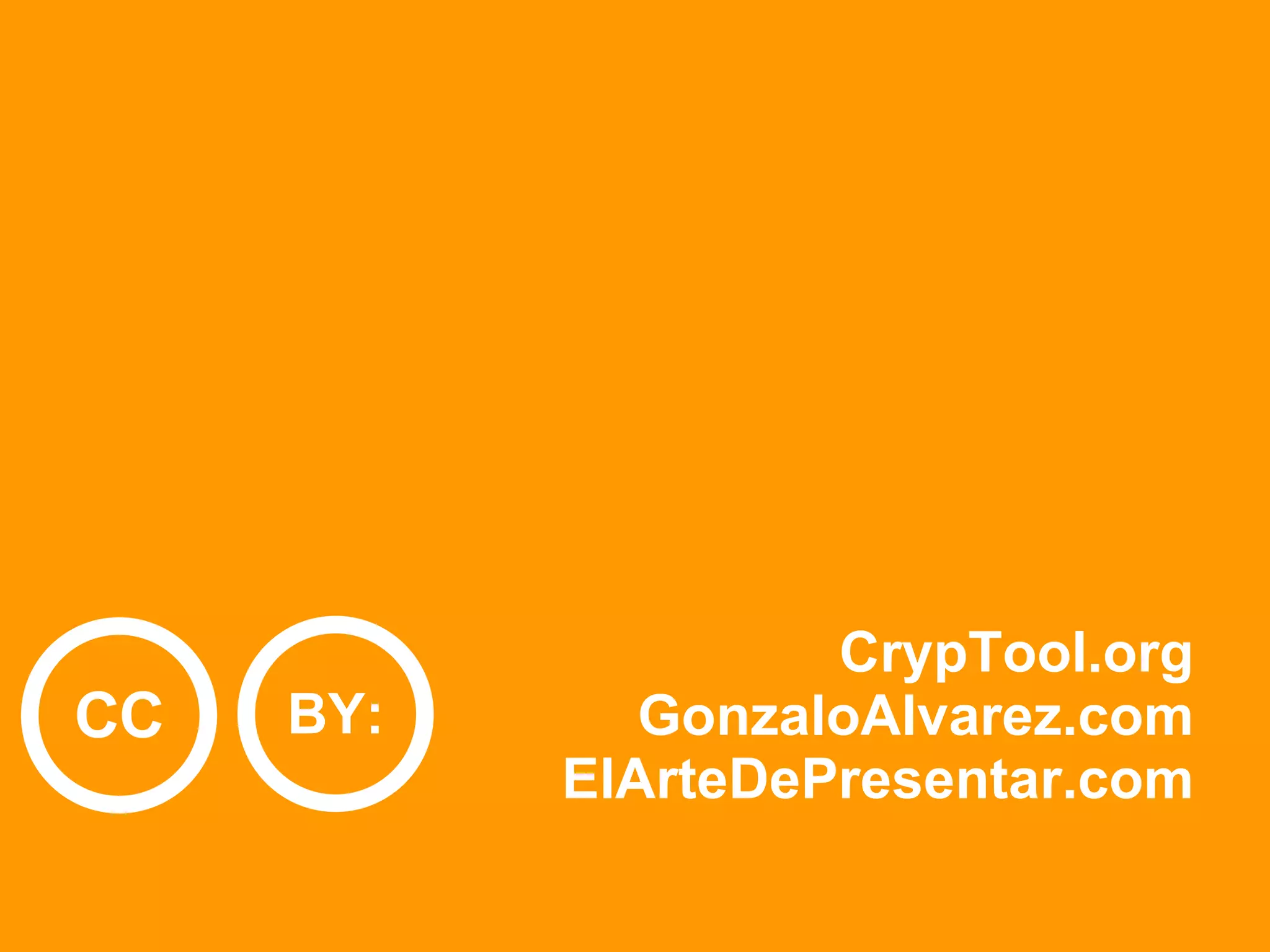 CrypTool.org GonzaloAlvarez.com ElArteDePresentar.com CC BY:
