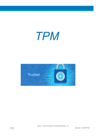 3Q2015 CRYPTO PRODUCTS BACKGROUNDR r12
112 Atmel | CRYPTO
TPM
 