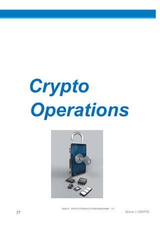 3Q2015 CRYPTO PRODUCTS BACKGROUNDR r12
27 Atmel | CRYPTO
Crypto
Operations
 