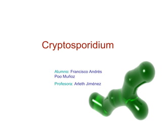 Cryptosporidium Alumno:   Francisco Andrés Poo Muñoz Profesora:   Arleth Jiménez 
