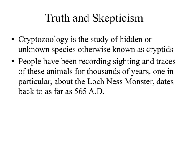 Cryptozoology ppt | PPTX