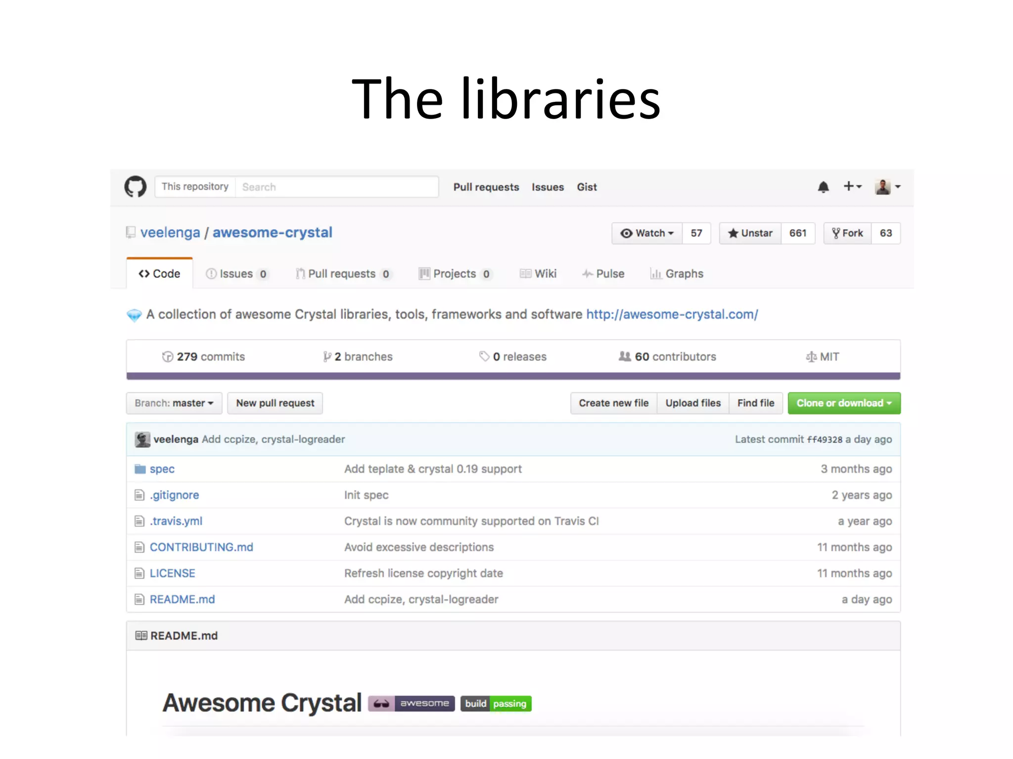 The	libraries 