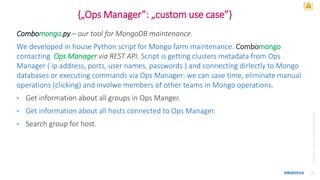 Best Practices for Managing MongoDB with Ops Manager | PPTX