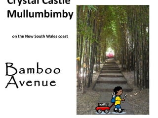 Crystal Castle
Mullumbimby
on the New South Wales coast
Bamboo
Avenue
 