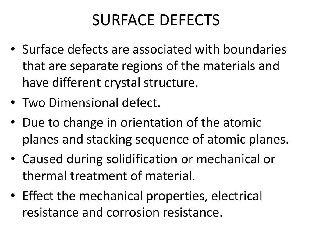 Crystal Defects