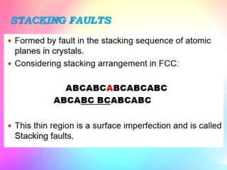 STACKING FAULTS
 