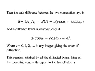 Crystal Diffraction part 1 solid state physics | PPTX