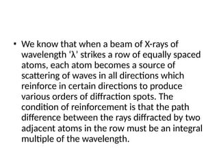 Crystal Diffraction [part 2 solid state physics | PPTX