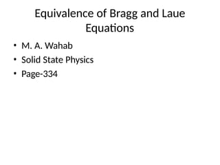 Crystal Diffraction [part 2 solid state physics | PPTX
