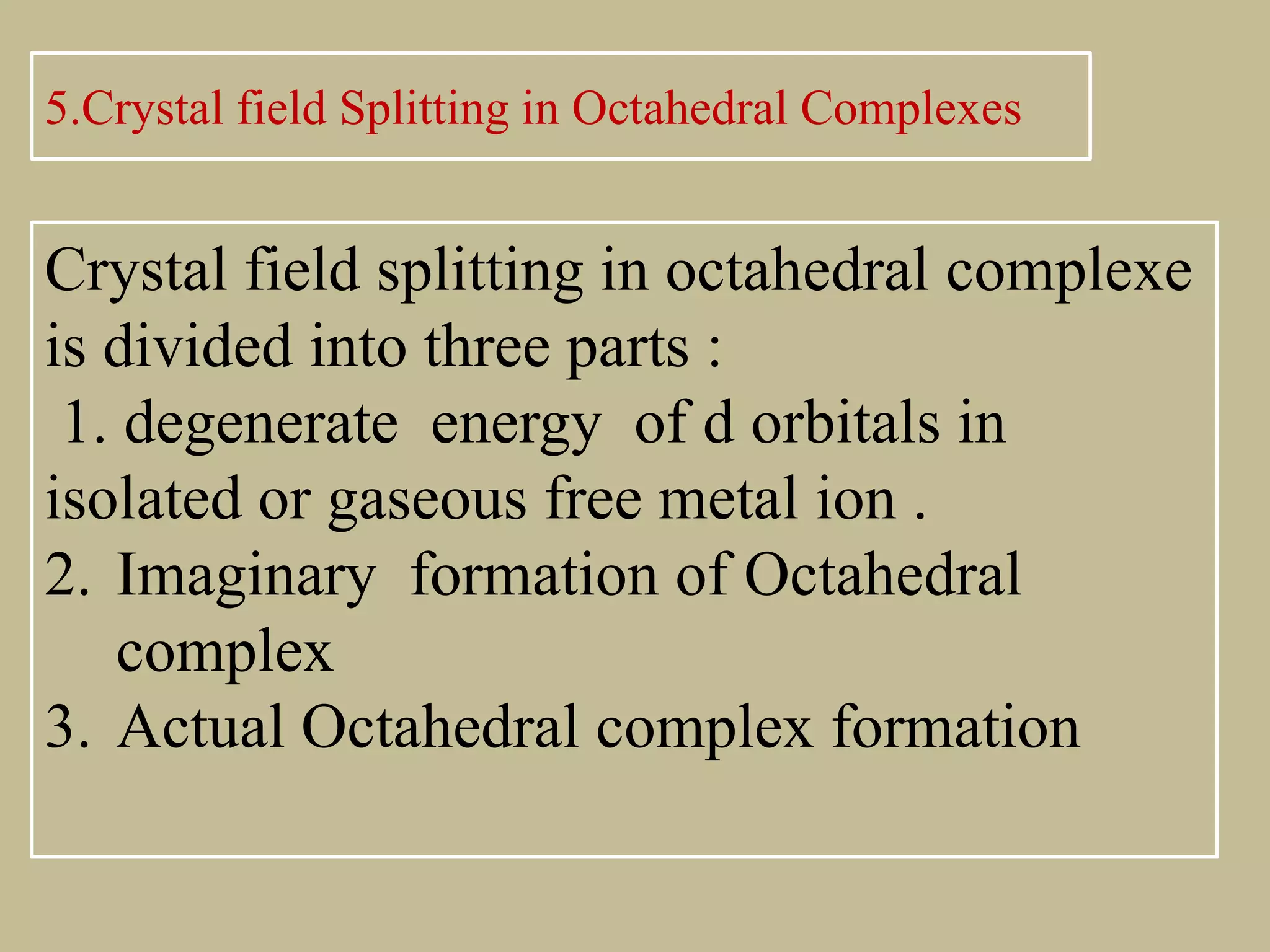 Crystal field theory | PPTX