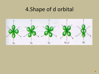 4.Shape of d orbital
 