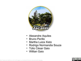 •    Alexandre Aquiles
                                              •    Bruno Perillo
                                              •    Martha Luiza Xisto
                                              •    Rodrigo Normandia Souza
                                              •    Túlio César Gaio
                                              •    Willian Gaio


http://www.jornallivre.com.br/images_enviadas/historia-de-jacarei6-jpg.jpg
 