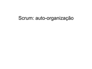 Scrum: auto-organização 