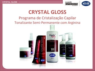 CRYSTAL GLOSS Programa de Cristalização Capilar Tonalizante Semi-Permanente com Arginina 