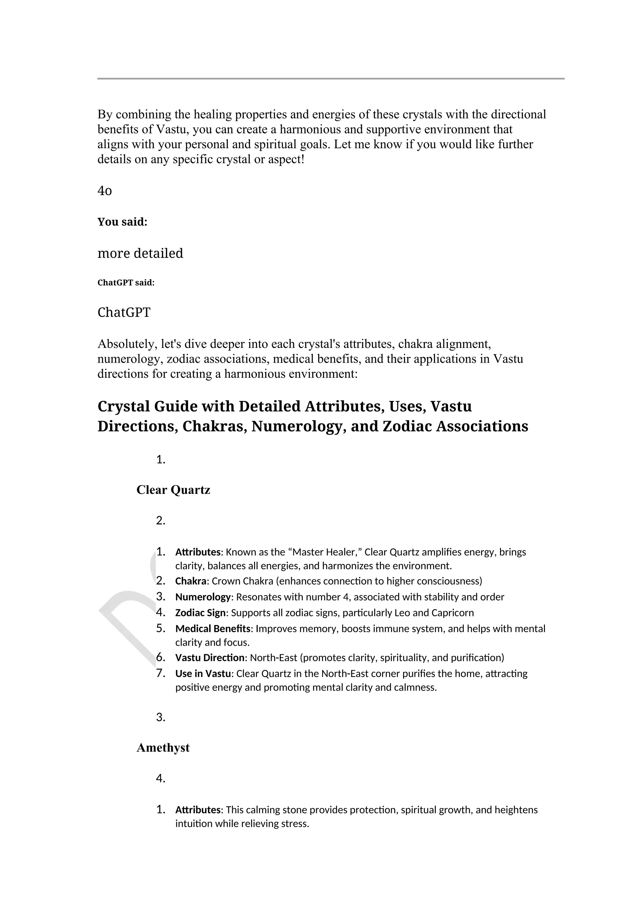 Crystal Guide with Attributes, Uses, Vastu Directions, and Chakra ...