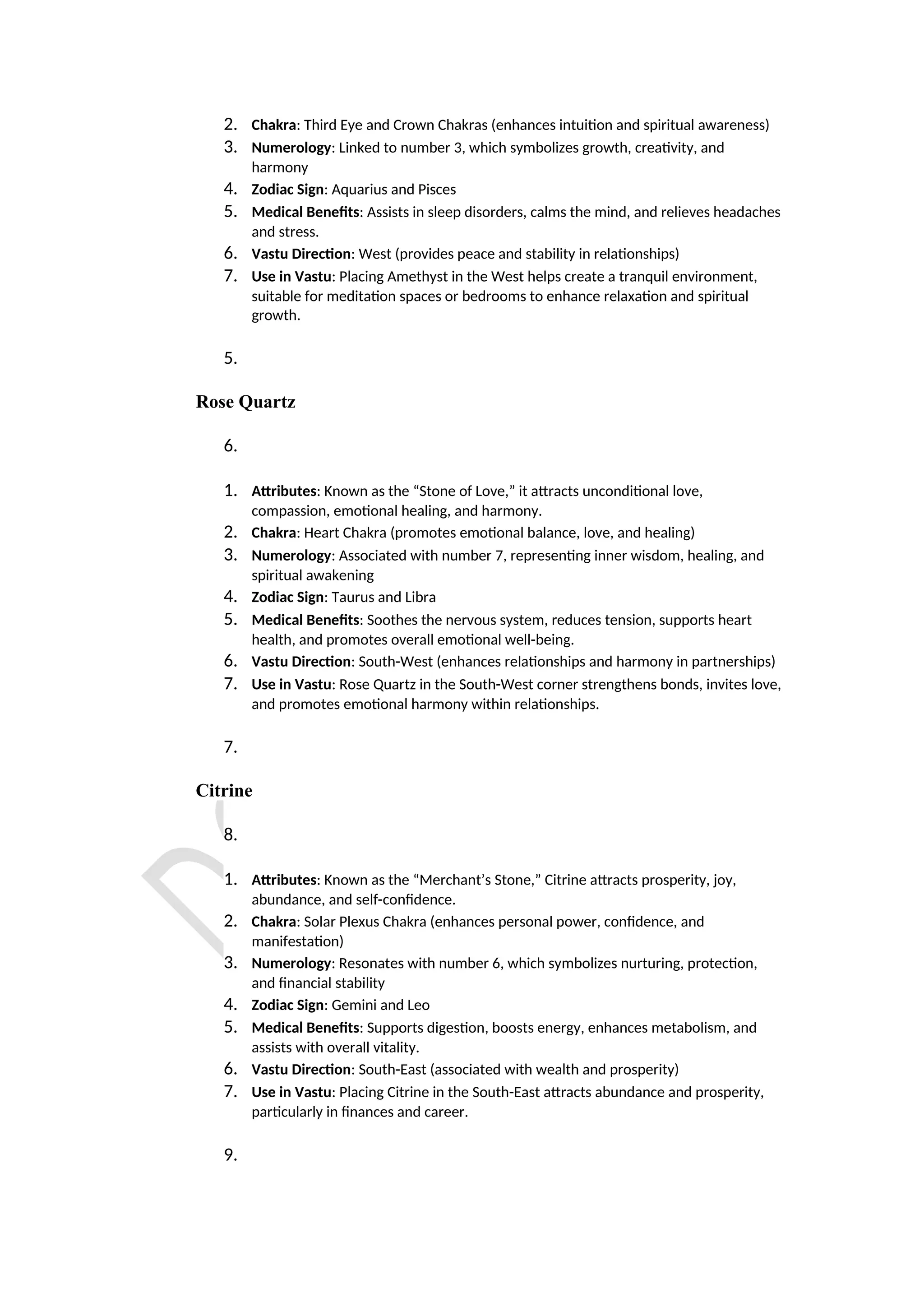 Crystal Guide with Attributes, Uses, Vastu Directions, and Chakra ...