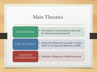 Main Theories
 