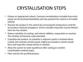 Crystallization and its types-Process Chemistry | PPTX