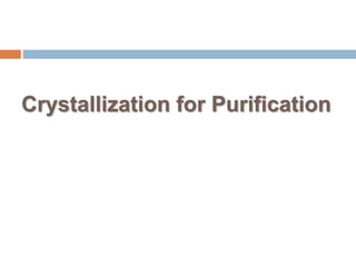 Crystallization for Purification
 