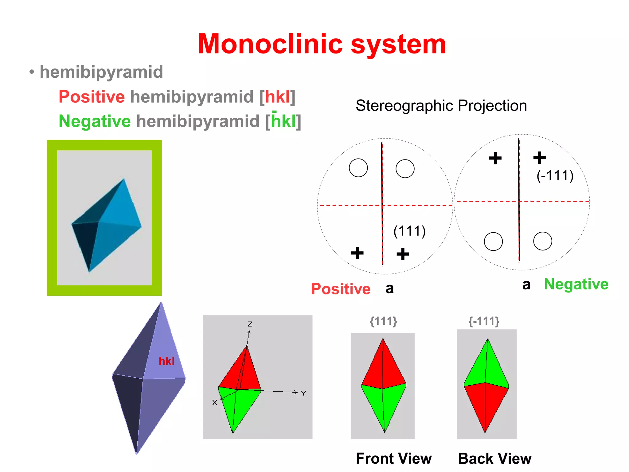 31
Trigonal system
1-Axis of symmetry 2- Center of symmetry
 