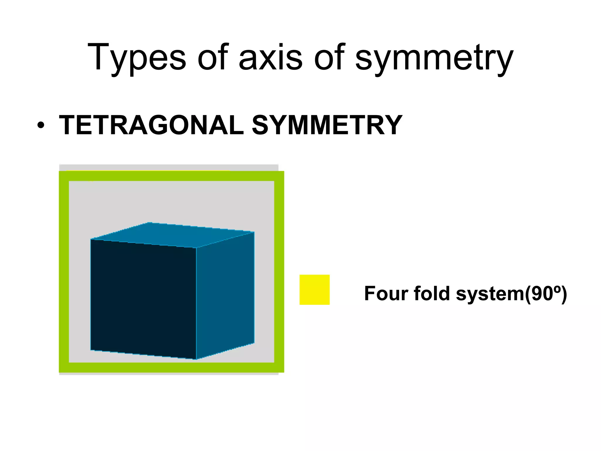 Crystallographic axis
• All crystals, with the exception of those
belonging to the hexagonal and trigonal
system, are referred to three
crystallographic axis.
 