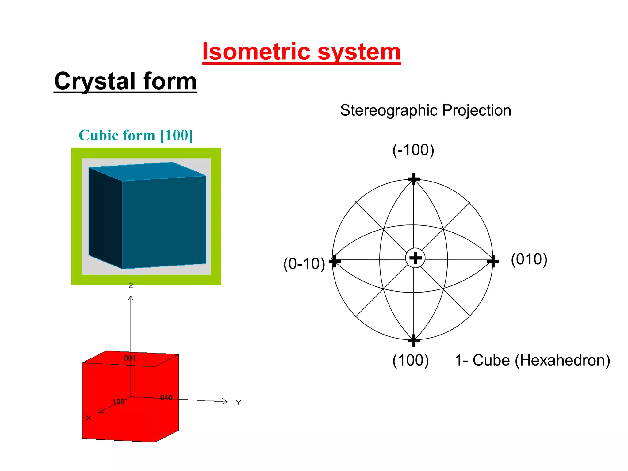 Crystallographic forms
1- Pedion
It is an open form made up of a single face
 