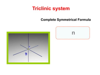 Forms
Basal Pinacoid
First Order Prism
Second Order Prism
Dihexagonal prism
Second Order bipyramid
Trigonal rhombohedron
Ditrigonal scalenohedron
 