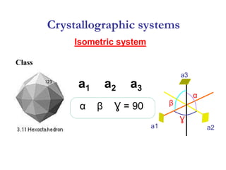 4-Stereographic Projection
Stereographic projection is a method used to depict the
angular relationships between crystal faces.
This time, however we
will first look at a cross-
section of the sphere as
shown in the diagram. We
orient the crystal such that
the pole to the (001) face
(the c axis) is vertical and
points to the North pole of
the sphere.
N
EW
(010)
(001)
(011)
(0-10)
(0-11)
ρ
ρ/2
Imagine that we have a crystal inside of a sphere.
 