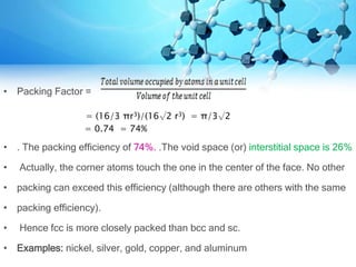 Packing Factor Engineering Crystallography | PPTX