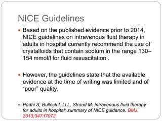 Nice Fluid Guidelines.pdf Crystalloid fluid therapy | PPTX