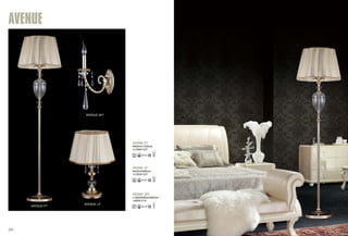 AVENUE AP1 
AVENUE LP 
AVENUE 
AVENUE PT 
AVENUE PT 
Φ500xH1700mm 
1x100W E27 
AVENUE LP 
Φ320xH485mm 
1x100W E27 
AVENUE AP1 
L180xW285xH300mm 
1x60W E14 
203 204 
 