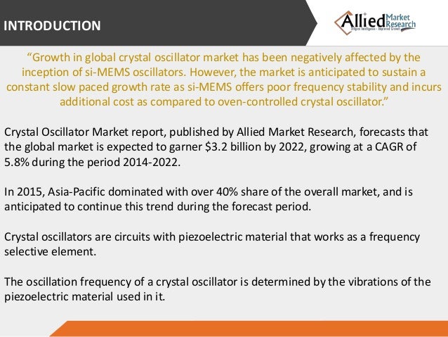 crystal oscillator market 2014 2022 key findings by allied market r how crystal oscillator works