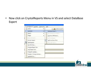 Crystal report | PPTX