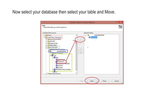 Now select your database then select your table and Move.
 