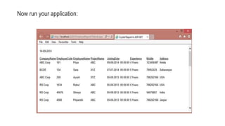 Now run your application:
 