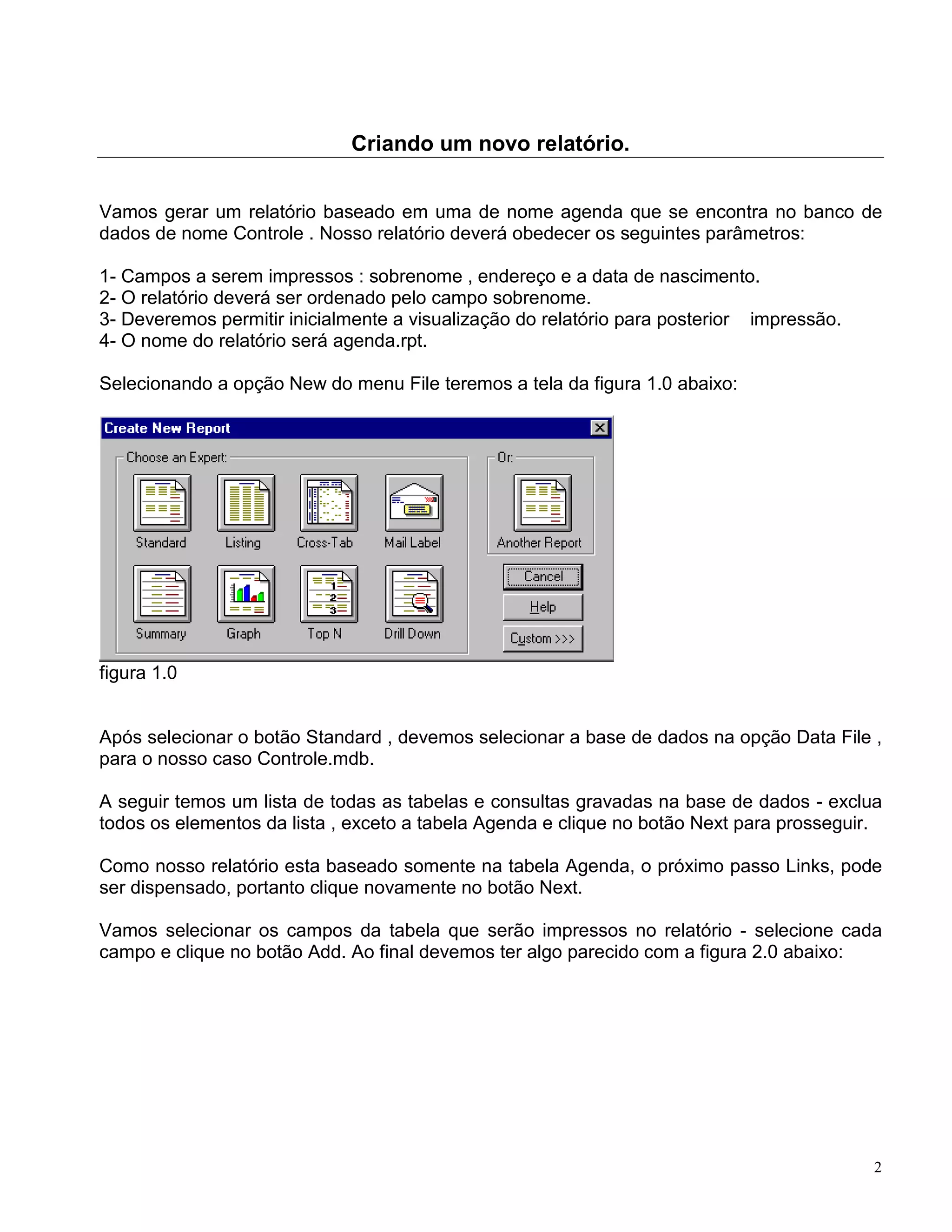 Crystal reports tutorial gerando seus relatórios | PDF