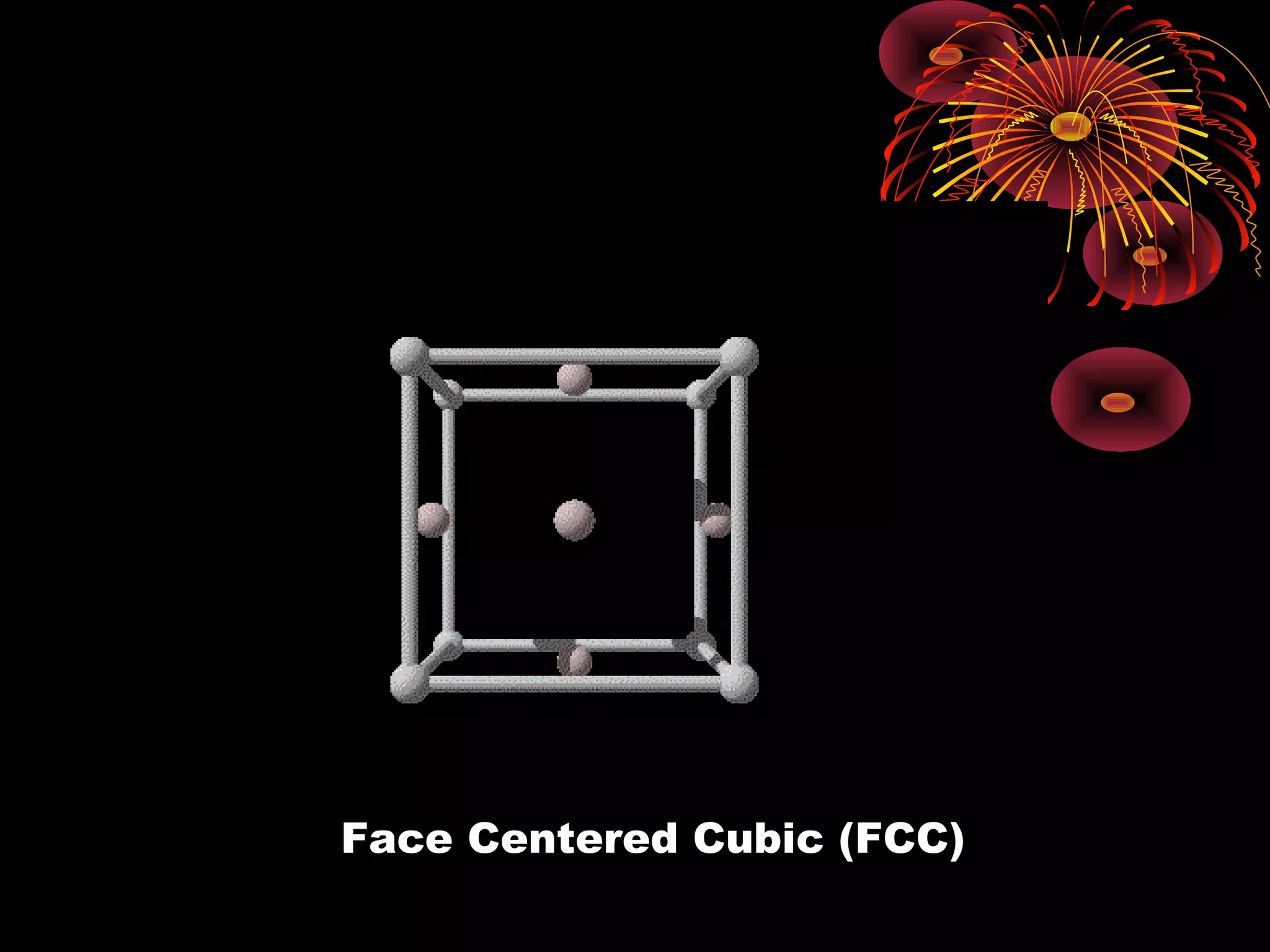 Face Centered Cubic (FCC)
 