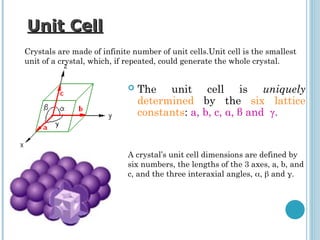 Basics of Crystal structure for BTECH, UG and PG courses | PPT