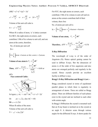 Crystal structure notes | DOC