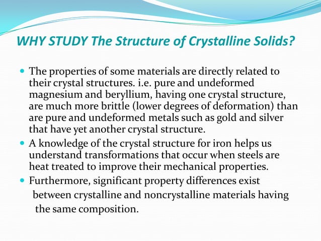 Crystal structure of metal | PPTX