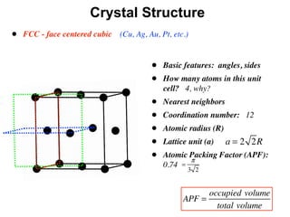 Comprehensive Overview of Crystalline and Ionic Crystal Structures in ...