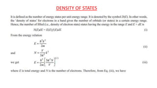 DENSITY OF STATES
 