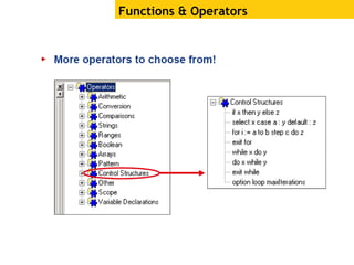 Functions & Operators
 